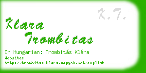 klara trombitas business card